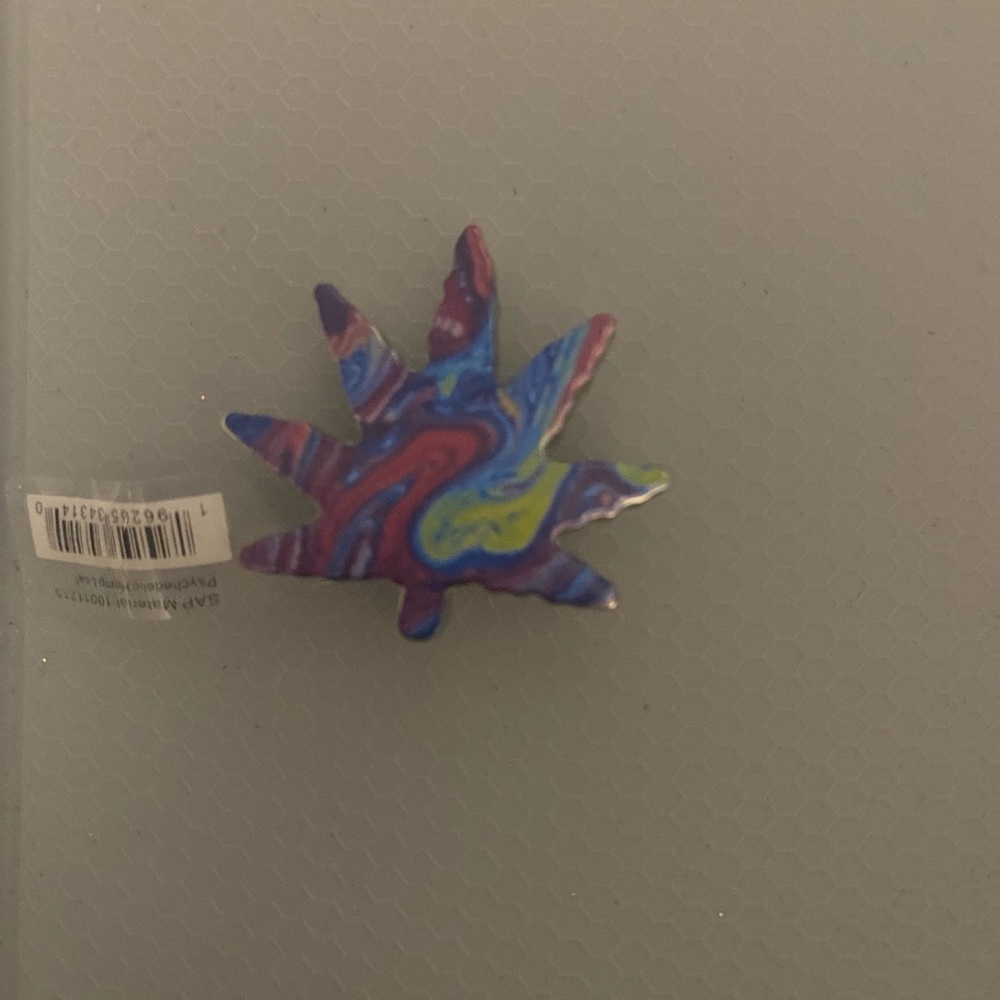 Croc Jibbitz Psychedelic Hemp Leaf- Brand New